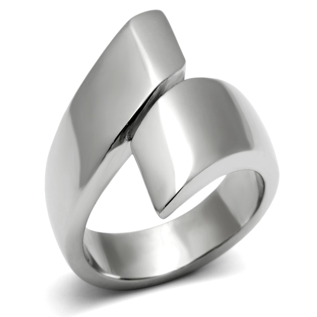 TK516 - High polished (no plating) Stainless Steel Ring with No Stone-0