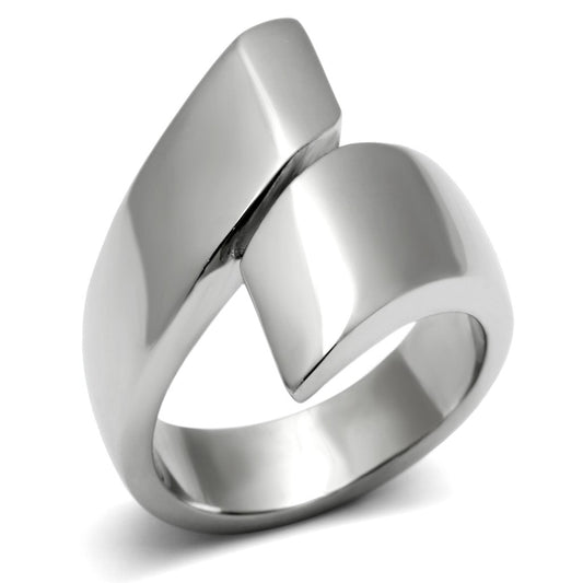 TK516 - High polished (no plating) Stainless Steel Ring with No Stone-0