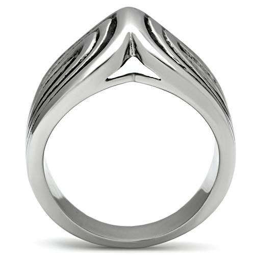 TK521 - High polished (no plating) Stainless Steel Ring with No Stone-2