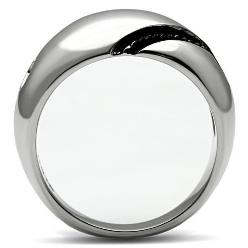 TK524 - High polished (no plating) Stainless Steel Ring with No Stone-2