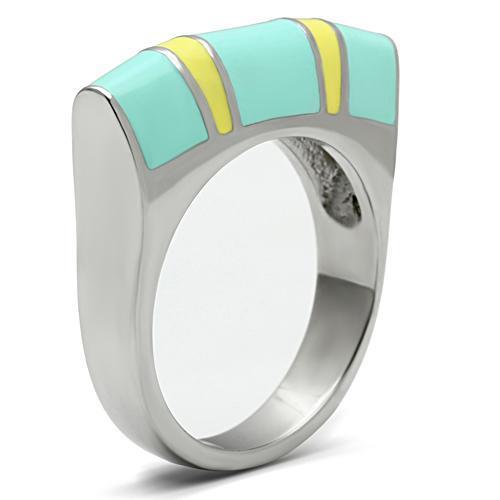 TK528 - High polished (no plating) Stainless Steel Ring with No Stone-3