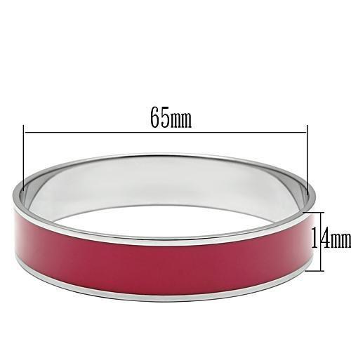 TK530 - High polished (no plating) Stainless Steel Bangle with Epoxy  in Siam-1