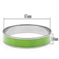TK531 - High polished (no plating) Stainless Steel Bangle with Epoxy  in Emerald-1