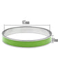 TK535 - High polished (no plating) Stainless Steel Bangle with Epoxy  in Emerald-1