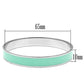 TK537 - High polished (no plating) Stainless Steel Bangle with Epoxy  in Aquamarine-1