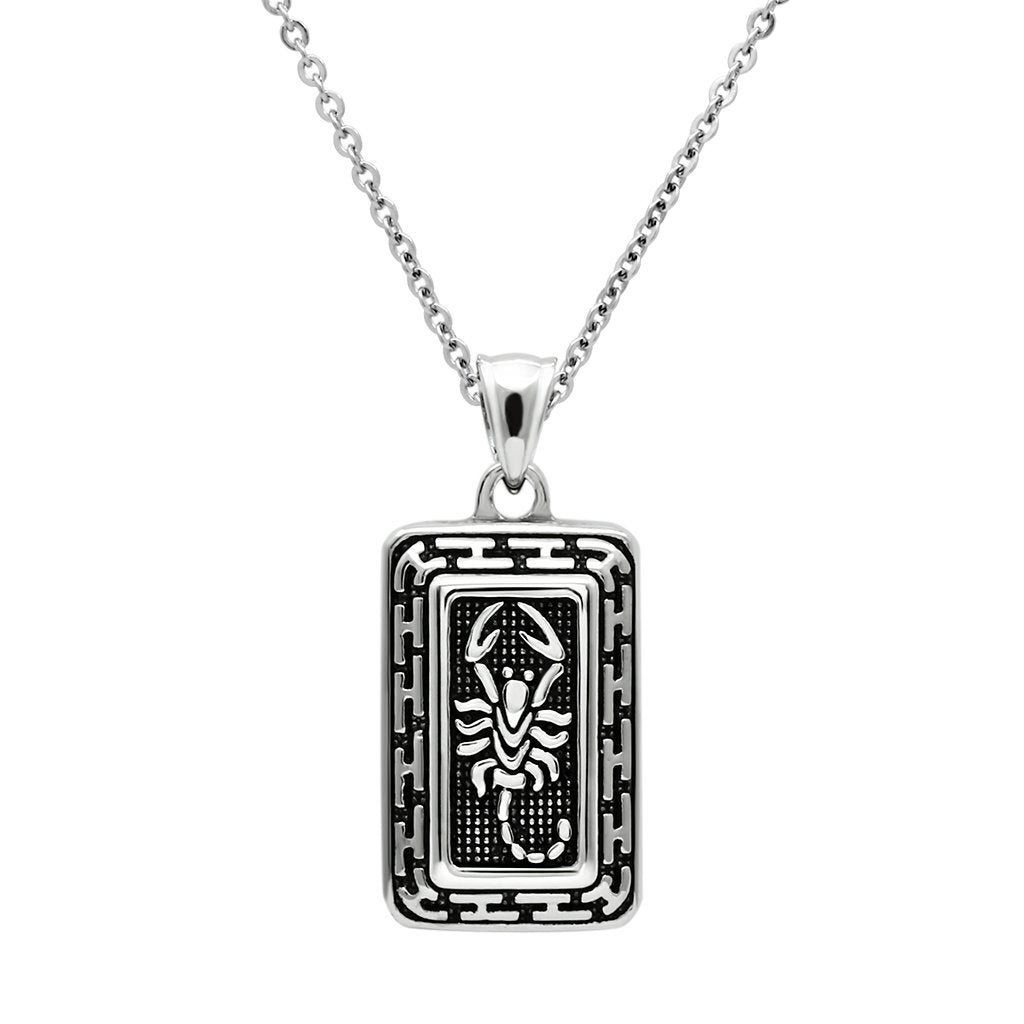 TK546 - High polished (no plating) Stainless Steel Chain Pendant with No Stone-0