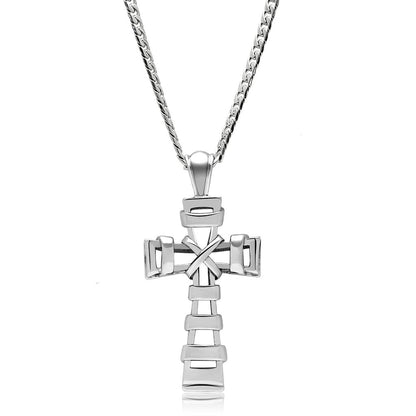 TK555 - High polished (no plating) Stainless Steel Necklace with No Stone-0