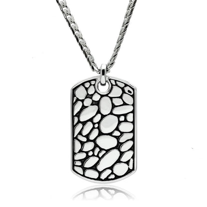 TK556 - High polished (no plating) Stainless Steel Necklace with No Stone-0