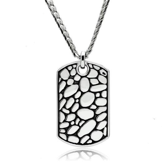 TK556 - High polished (no plating) Stainless Steel Necklace with No Stone-0