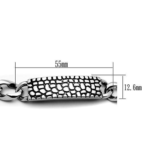 TK566 - High polished (no plating) Stainless Steel Bracelet with No Stone-2