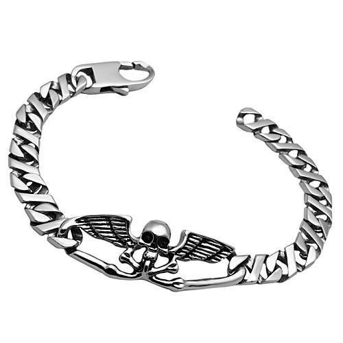 TK572 - High polished (no plating) Stainless Steel Bracelet with No Stone-0