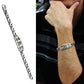 TK574 - High polished (no plating) Stainless Steel Bracelet with AAA Grade CZ  in Clear-1