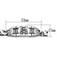 TK574 - High polished (no plating) Stainless Steel Bracelet with AAA Grade CZ  in Clear-2