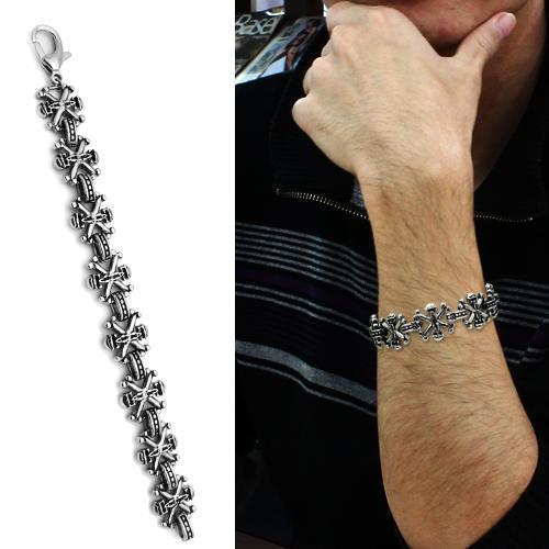TK576 - High polished (no plating) Stainless Steel Bracelet with No Stone-1