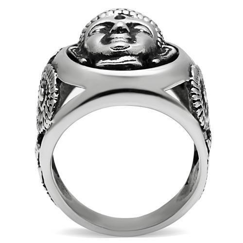 TK582 - High polished (no plating) Stainless Steel Ring with No Stone-2