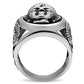 TK582 - High polished (no plating) Stainless Steel Ring with No Stone-2