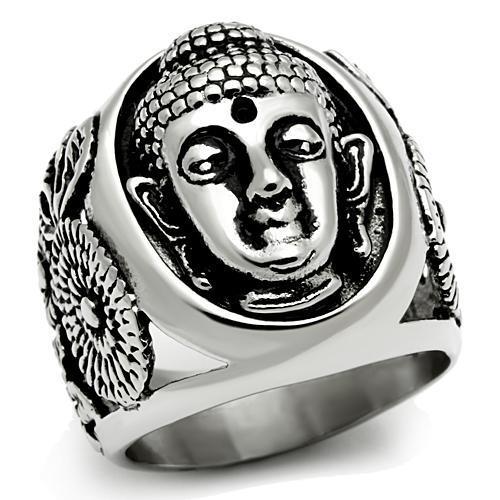 TK582 - High polished (no plating) Stainless Steel Ring with No Stone-0