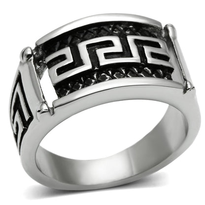 TK584 - High polished (no plating) Stainless Steel Ring with No Stone-0