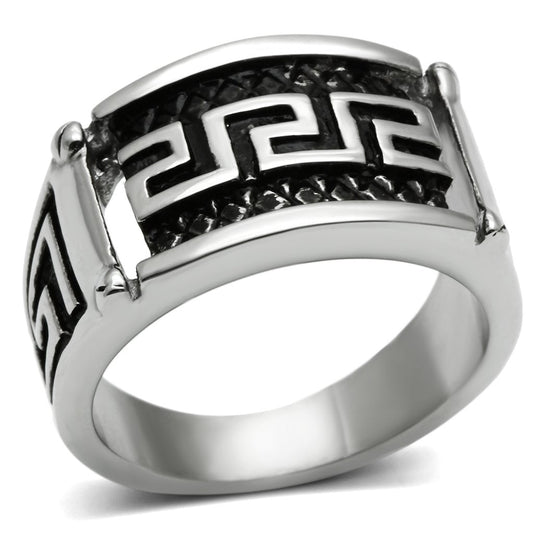 TK584 - High polished (no plating) Stainless Steel Ring with No Stone-0