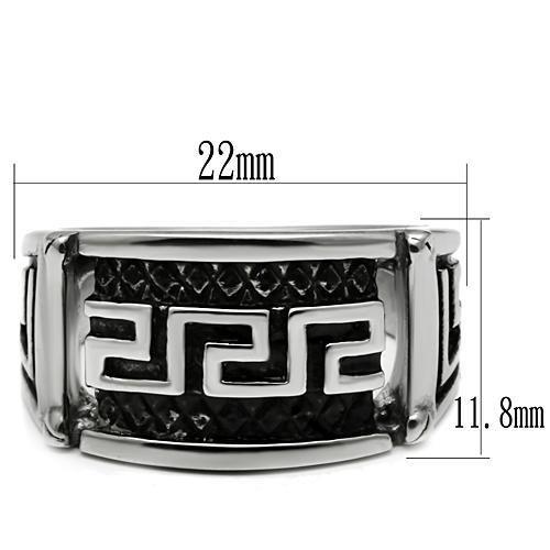 TK584 - High polished (no plating) Stainless Steel Ring with No Stone-1