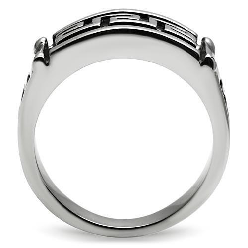 TK584 - High polished (no plating) Stainless Steel Ring with No Stone-2