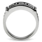 TK584 - High polished (no plating) Stainless Steel Ring with No Stone-2
