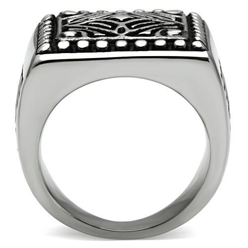 TK585 - High polished (no plating) Stainless Steel Ring with No Stone-2