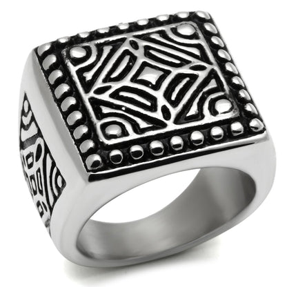 TK585 - High polished (no plating) Stainless Steel Ring with No Stone-0