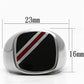 TK602 - High polished (no plating) Stainless Steel Ring with Epoxy  in Multi Color-1