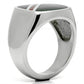 TK602 - High polished (no plating) Stainless Steel Ring with Epoxy  in Multi Color-3