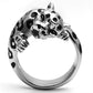 TK609 - High polished (no plating) Stainless Steel Ring with Top Grade Crystal  in Clear-2
