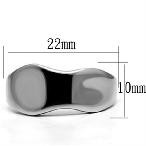 TK618 - High polished (no plating) Stainless Steel Ring with No Stone-1