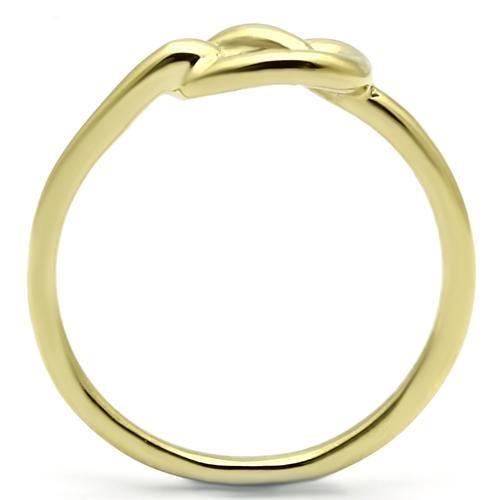 TK630G - IP Gold(Ion Plating) Stainless Steel Ring with No Stone-2