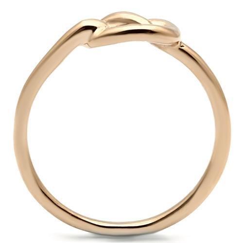 TK630R - IP Rose Gold(Ion Plating) Stainless Steel Ring with No Stone-2