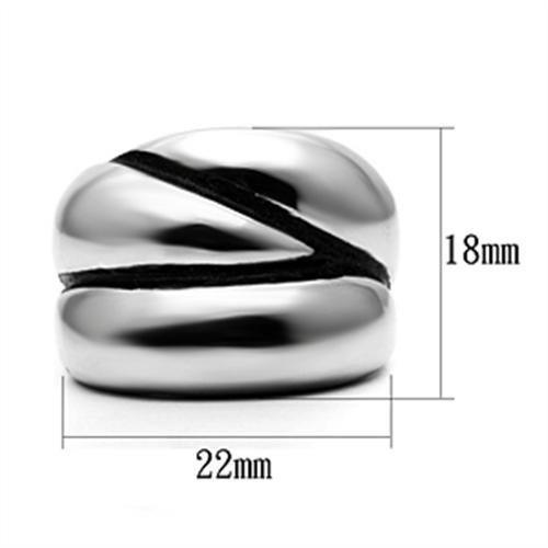 TK633 - High polished (no plating) Stainless Steel Ring with No Stone-1