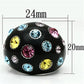 TK640 - High polished (no plating) Stainless Steel Ring with Top Grade Crystal  in Multi Color-1