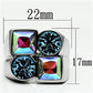 TK645 - High polished (no plating) Stainless Steel Ring with Top Grade Crystal  in Multi Color-1