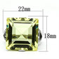 TK649 - High polished (no plating) Stainless Steel Ring with Top Grade Crystal  in Citrine Yellow-1