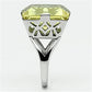 TK649 - High polished (no plating) Stainless Steel Ring with Top Grade Crystal  in Citrine Yellow-3