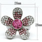 TK654 - High polished (no plating) Stainless Steel Ring with Top Grade Crystal  in Rose-1