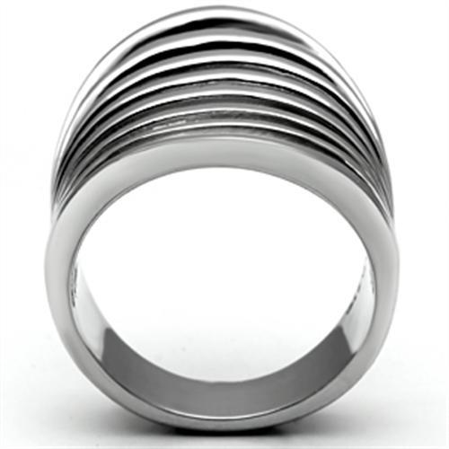 TK665 - High polished (no plating) Stainless Steel Ring with No Stone-2