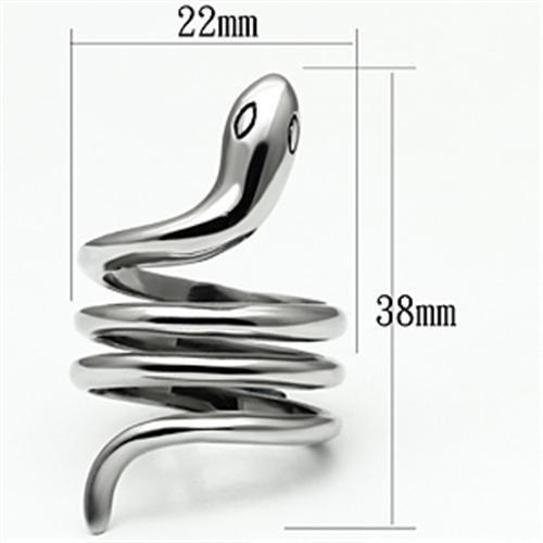 TK666 - High polished (no plating) Stainless Steel Ring with No Stone-1