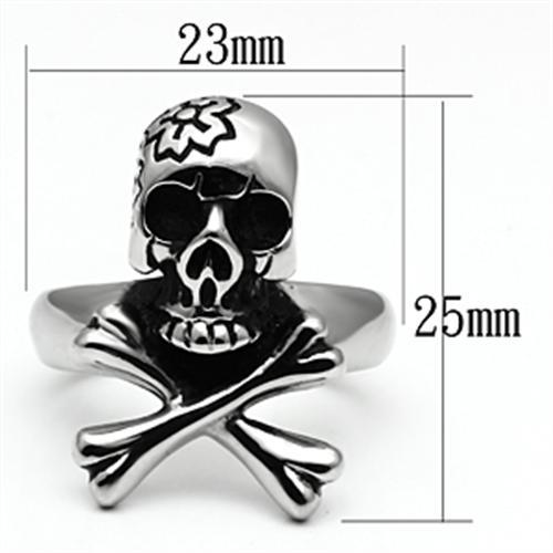 TK667 - High polished (no plating) Stainless Steel Ring with No Stone-1