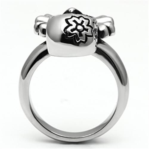 TK667 - High polished (no plating) Stainless Steel Ring with No Stone-3