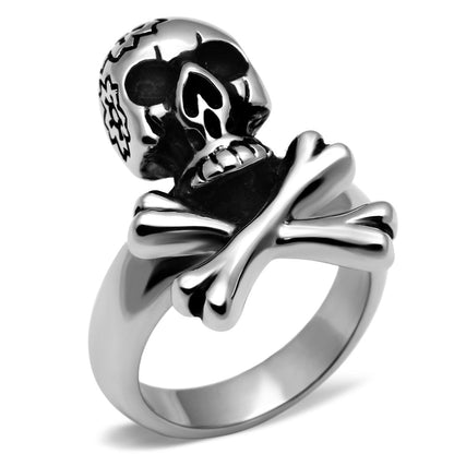 TK667 - High polished (no plating) Stainless Steel Ring with No Stone-0