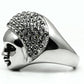 TK668 - High polished (no plating) Stainless Steel Ring with Top Grade Crystal  in Black Diamond-4