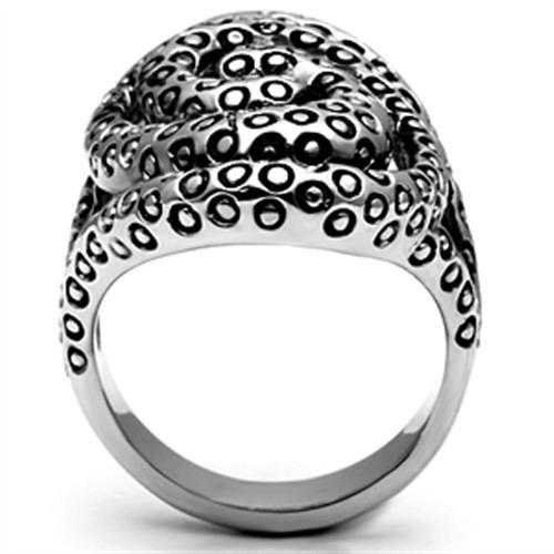 TK670 - High polished (no plating) Stainless Steel Ring with No Stone-2