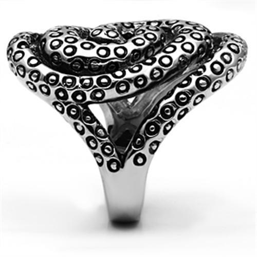 TK670 - High polished (no plating) Stainless Steel Ring with No Stone-3