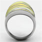 TK688 - High polished (no plating) Stainless Steel Ring with Epoxy  in Multi Color-2