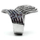 TK691 - High polished (no plating) Stainless Steel Ring with Top Grade Crystal  in Multi Color-3